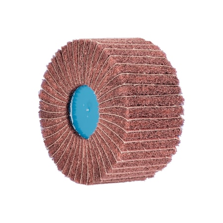 Pferd 4" x 2" POLINOX Non-Woven Finishing Drum - 5/8-11 Thread, PNL Type -A/O 180 Grit 43189